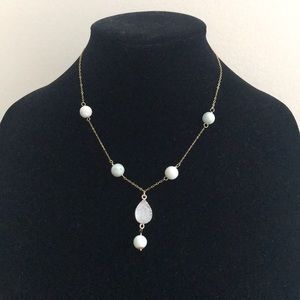 Green jade bead necklace